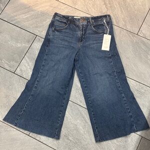 Pilcro Wide-Leg Blue Jeans - culottes